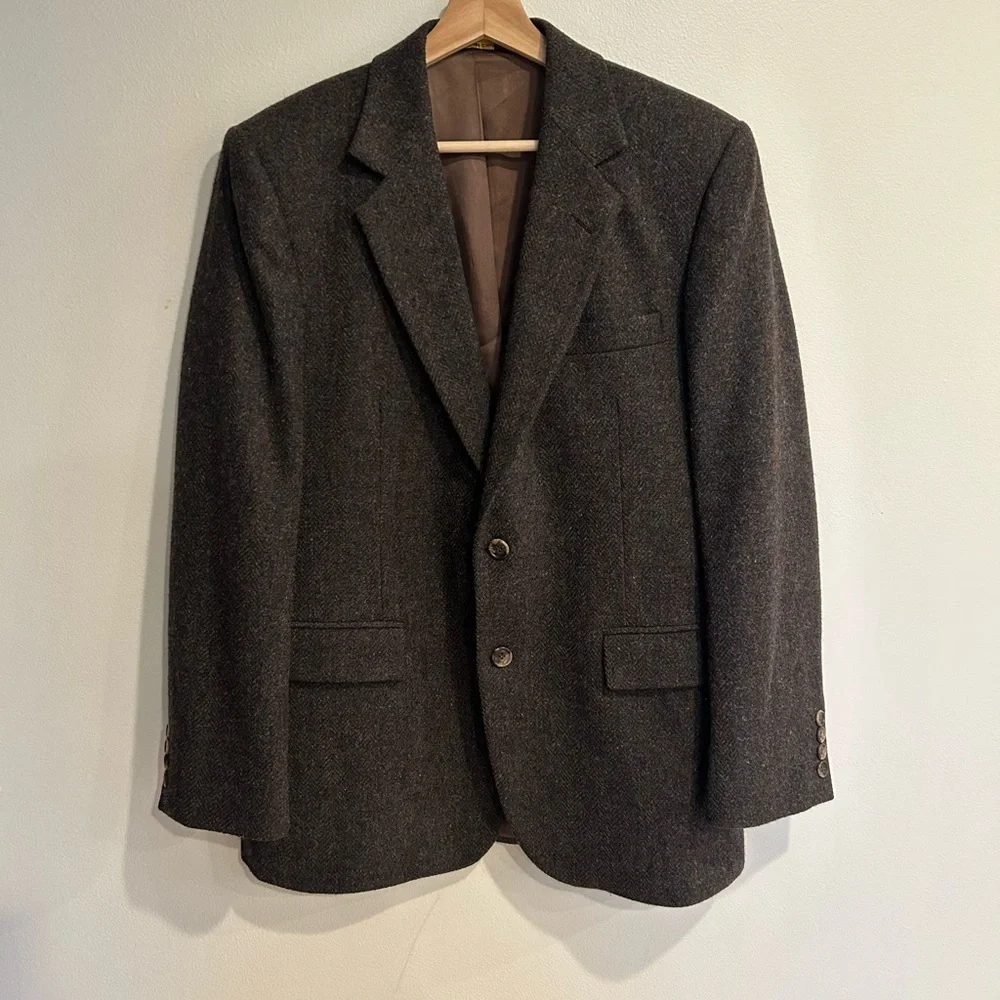 HAGGAR MADE IN USA 100% PURE WOOL SPORTS COAT sz 40